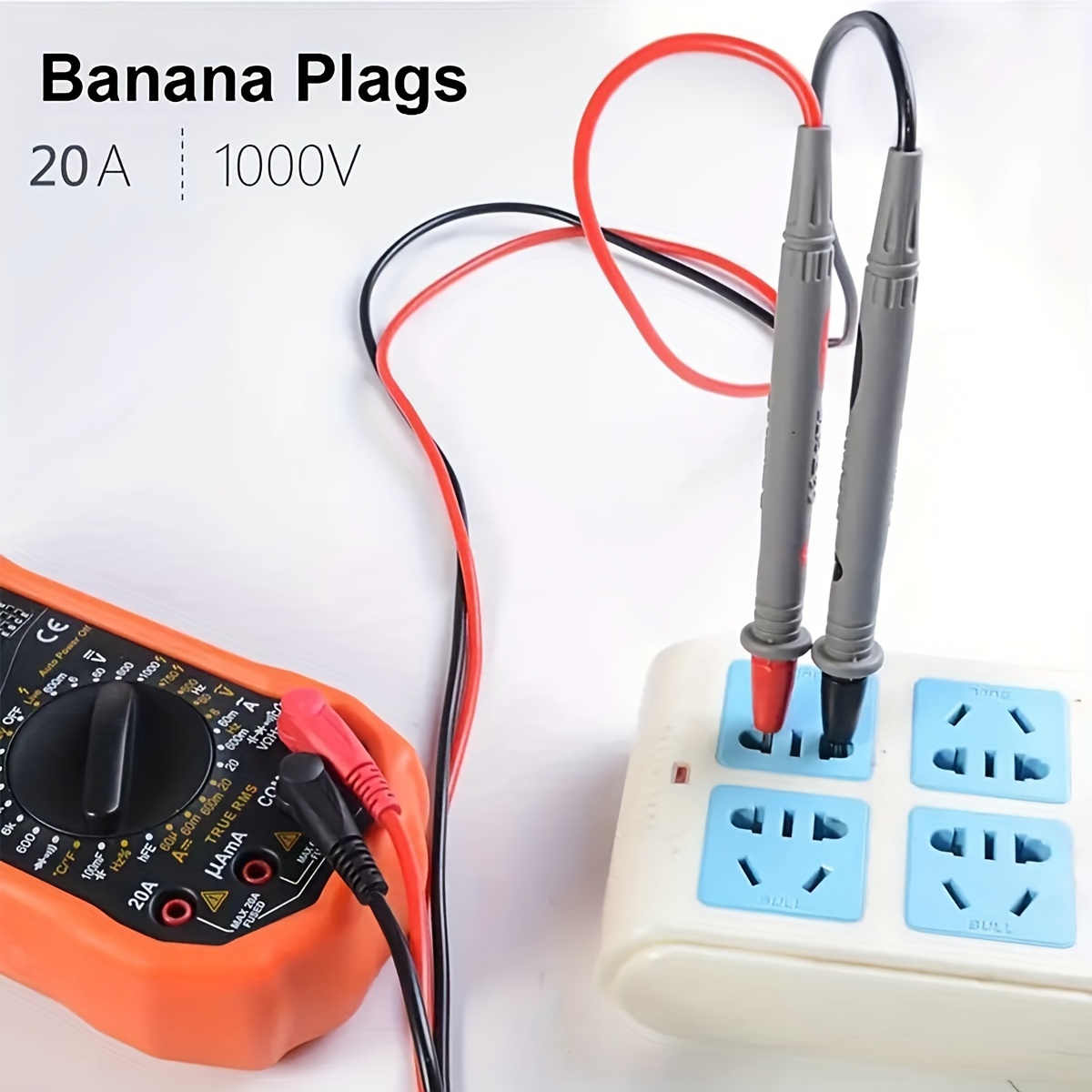 Electrical Multimeter Test Leads Cat III 1000V 10A Volt Test Lead with ...