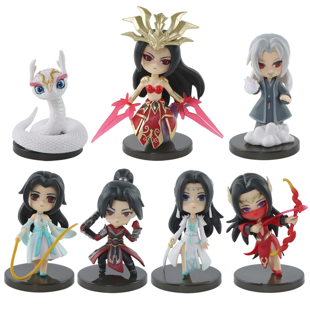 7pcs Battle Through the Heavens Q-Version Figures Xiao Yan, Queen ...