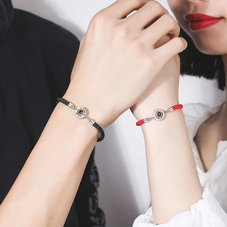 Colliers Magnétiques Pour Couple - Soleil Et Lune - 100 Langues « Je T'aime » - Collier Pour Couples Et Meilleurs Amis