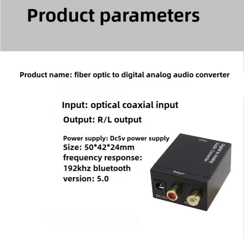 Digital Optical Toslink Coaxial to Analog RCA L/R Converter Adapter ...