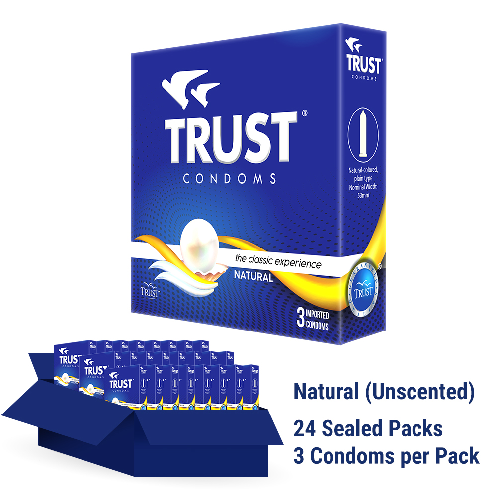 Trust Condoms Natural Scent by 3's, 24 packs | Shopee Philippines