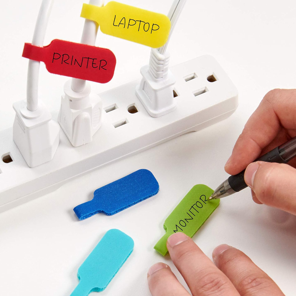 32Pcs Colorful Cable Lable Data Line Identification Fiber Wire Tag Self ...