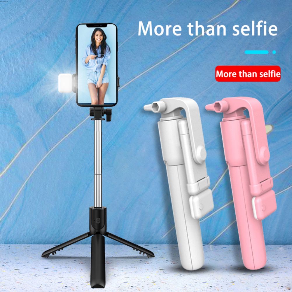 R1S 4-in-1 Selfie Stick Tripod - LED Light Monopod & Bluetooth Remote ...