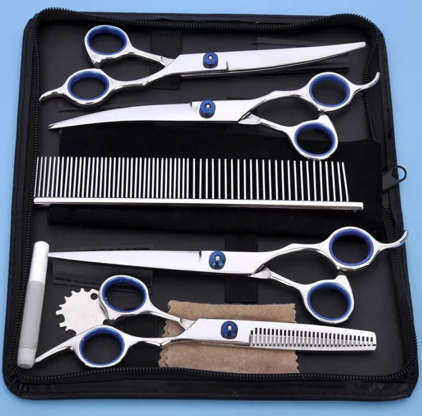 Image showcasing Stainless steel dog / pet scissors / curved up scissors / curved ...