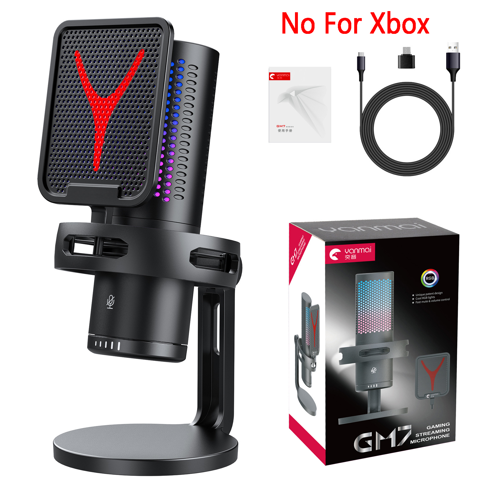 Gaming Microphone Professional Condenser Mic PC Laptop Computer Mike ...