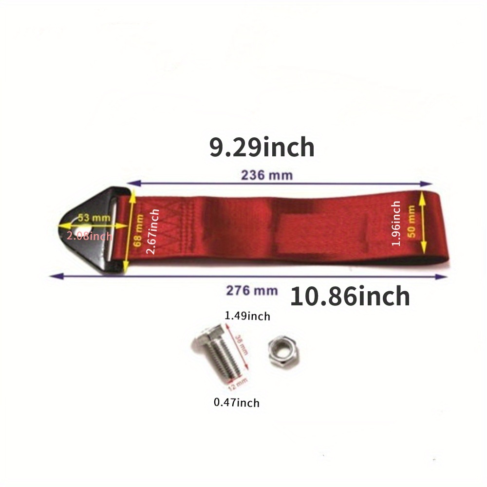 High-Strength Nylon Tow Strap: Universal Car Racing Tow Ropes for Auto ...