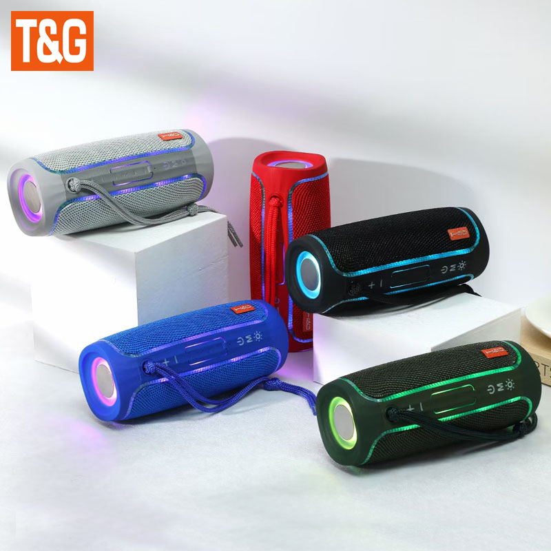 Led Wireless Compatible Speaker Portable MP3 Music HiFi Column Stereo ...