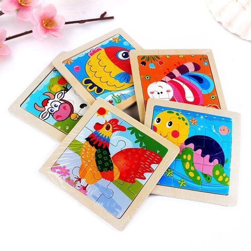 Mini Size Kids Wooden Jigzo Jigsaw Puzzle Early Education Toys Baby ...