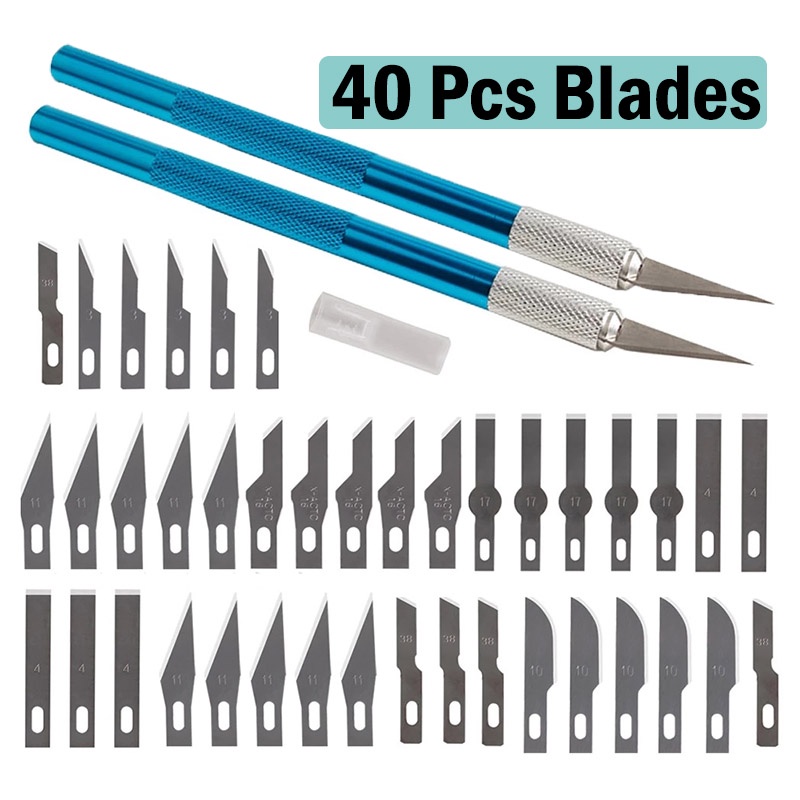 KUAIQU Sculpture Engrave 40 Blade Carve Knife Extra Backup Graver ...