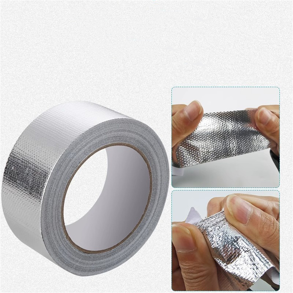 Adhesive Aluminum Foil Heat Shield Tape Barrier , Fiberglass Thermal ...