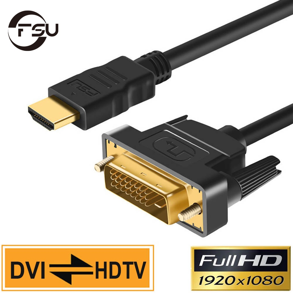 Fsu M M M M Hdmi Compatible To Dvi Cable P Hdmi Male Dvi D Male Converter Adapter