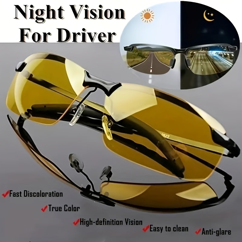 Driving Day Night Dual-use Driving Polarized Sunglasses Shades for Men ...