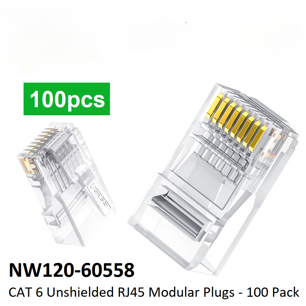 RJ45 Connettore Cat 6a Senza Attrezzi Connettori Spina a Cripare Scherato 10Gbit/s LAN per