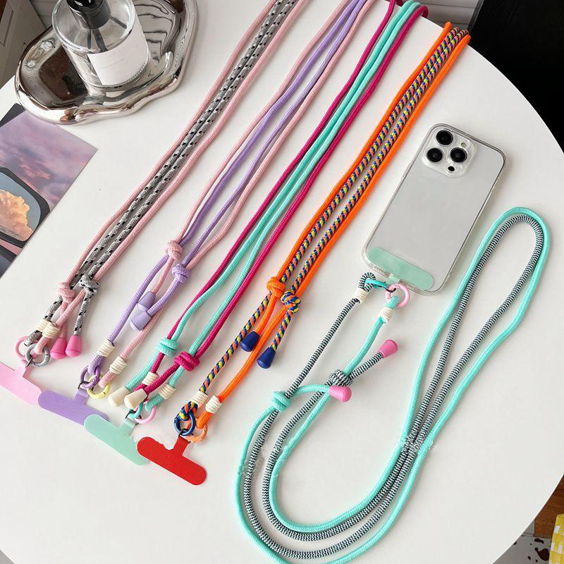 Extended mobile phone lanyard cross-body carryable adjustable backpack ...
