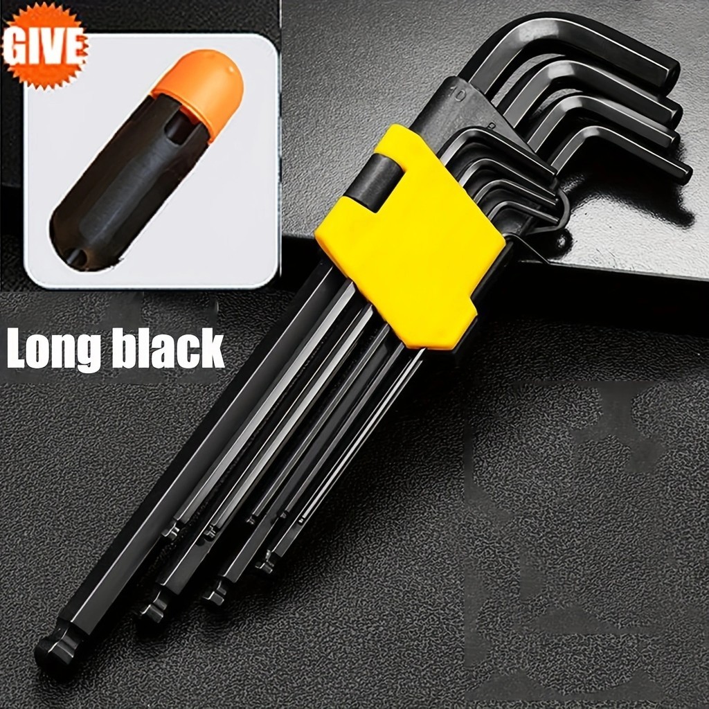 WORKPRO 18-Piece Hex Key Set - SAE & Metric Long Arm Allen Wrenches In Case