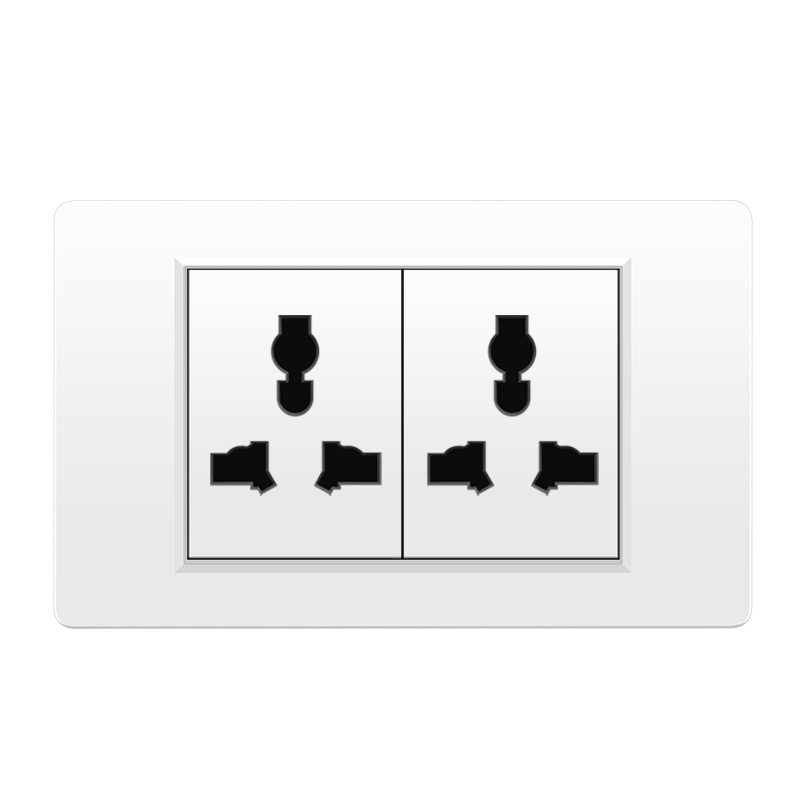 118 type switch socket white PC panel wall Thai six hole socket Taiwan ...