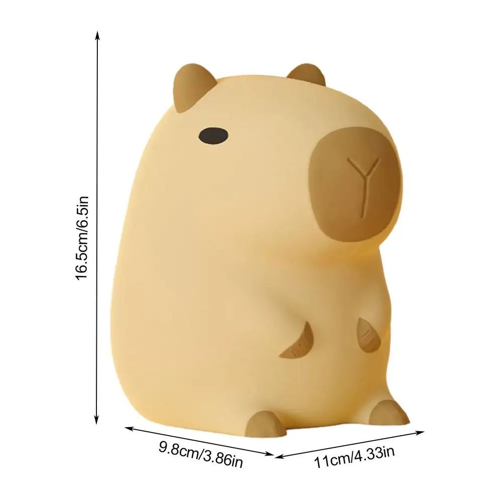 Cute Capybara Light Night Lights USB Rechargeable Capybara Shape Touch