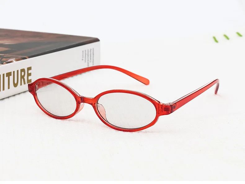 Retro Small Frame Oval Reading Glasses Anti Blue Light Ultra