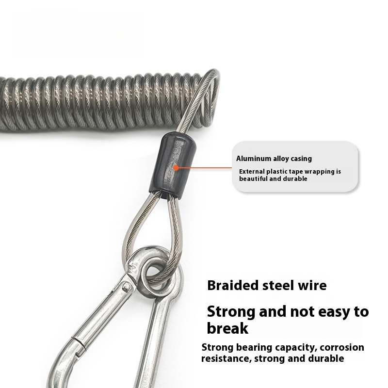 Stainless Steel Wire Anti-Lost Rope for Outdoor Fishing - Portable ...