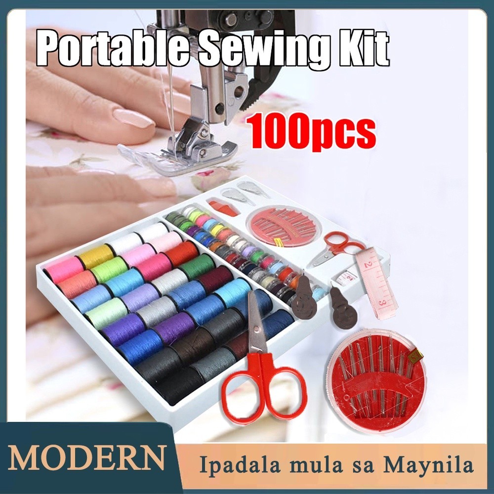 100pcs 64Spools Assorted Colors Sewing Threads Set Sewing Tools Kit ...