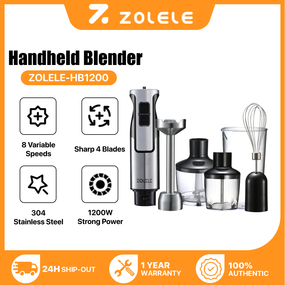 ZOLELE HB1200 4in1 Multifunctional Manual Mixer Immersion Blender