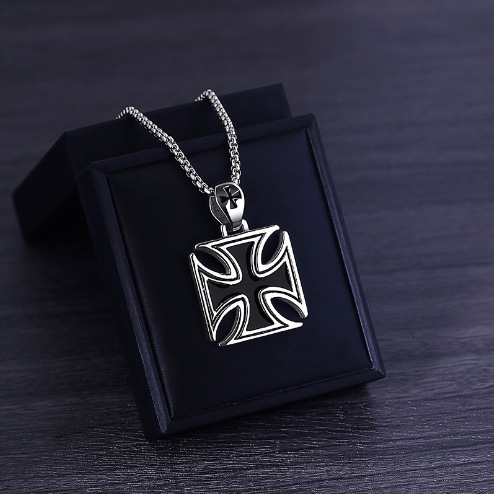Men  Vintage Punk Sword Cross Stud main image 1