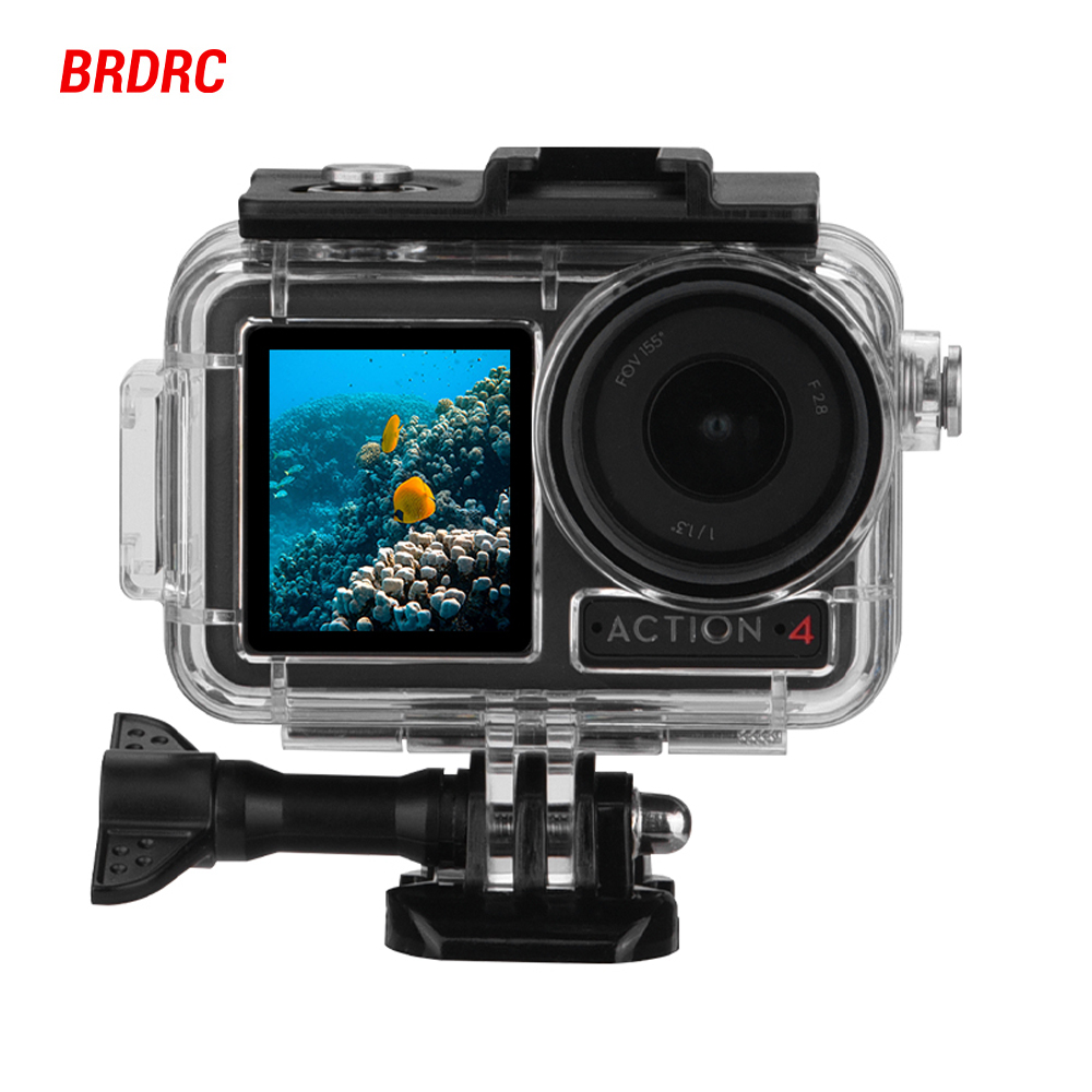 YHTSPORT Custodia impermeabile compatibile con DJI Osmo Action 5 Pro/Action 4/Action 3 manico galleggiante 6 inserti anti-appannamento clip di montaggio rapido