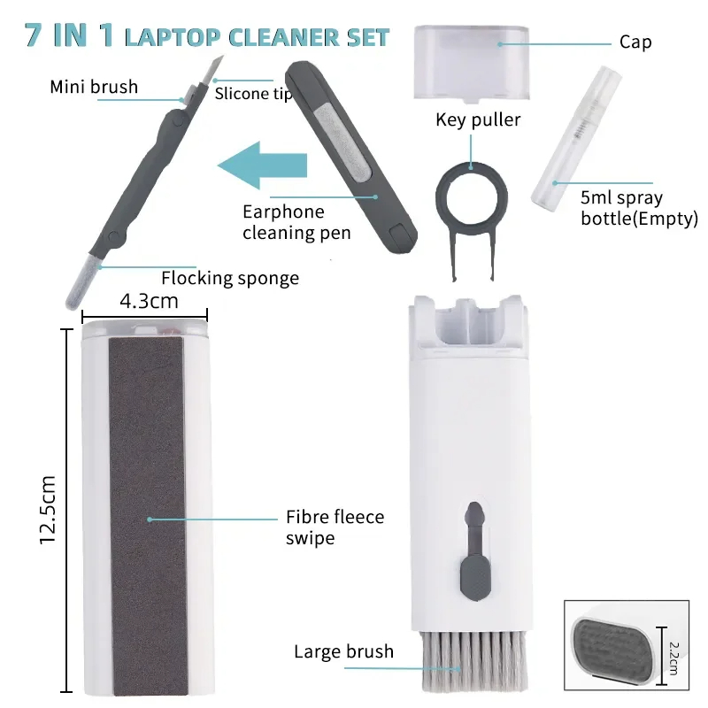 Cleaning Kit Keyboard Cleaning Kit 7-in-1 Camera Cleaner with Keycap ...