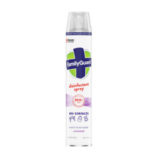 FamilyGuard Disinfectant Room & Multi-Surface Spray Aerosol Lavander ...