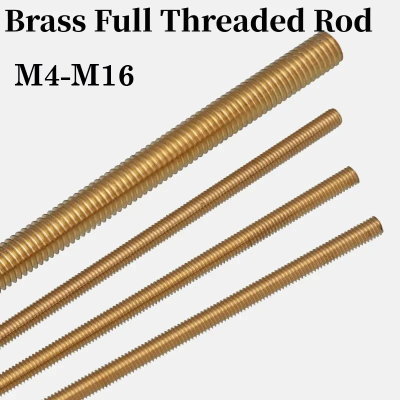 opper Thread Rod Brass Bar Full Screw M4 M5 M6 M 8M10 M12 M14 M16 ...