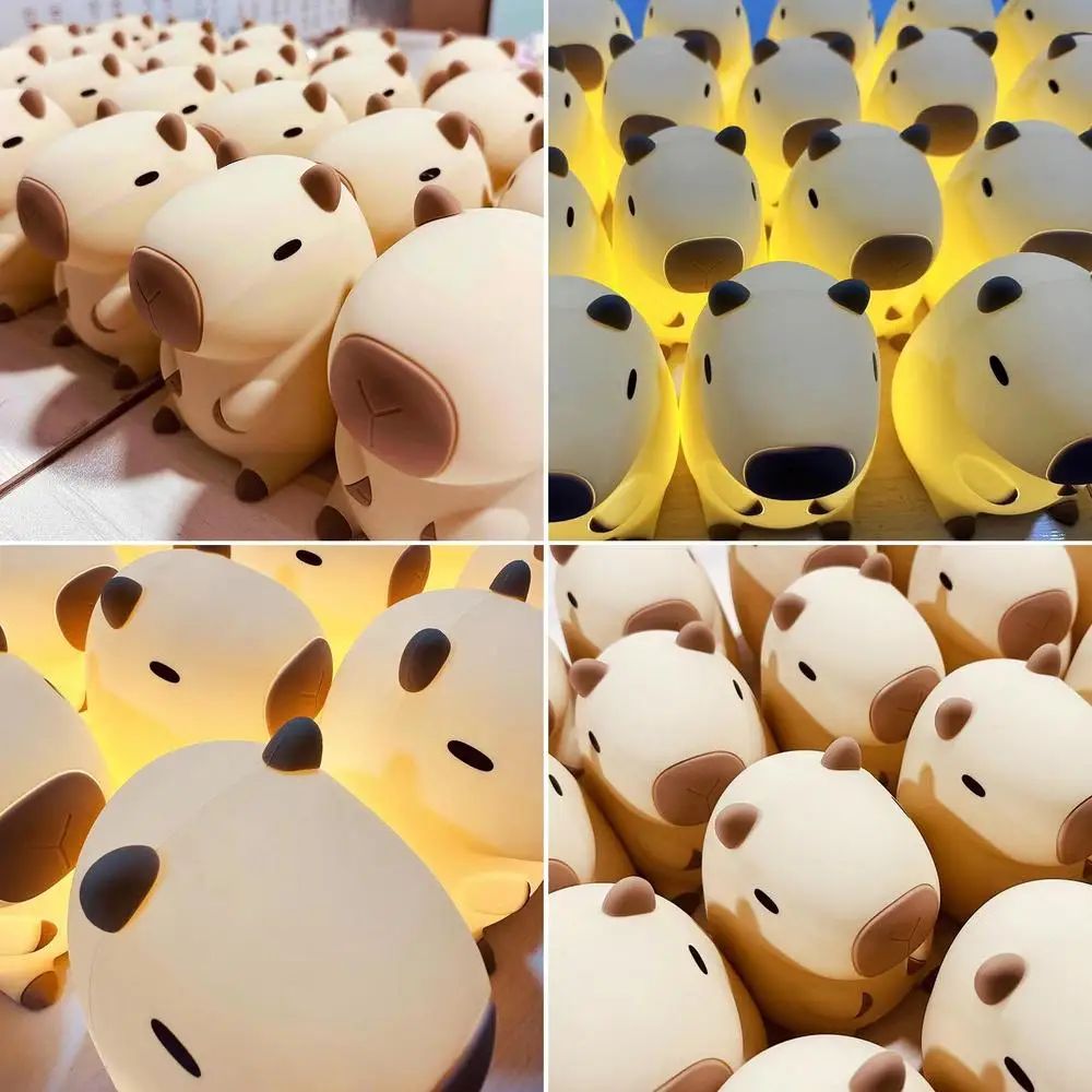 Cute Capybara Light Night Lights USB Rechargeable Capybara Shape Touch