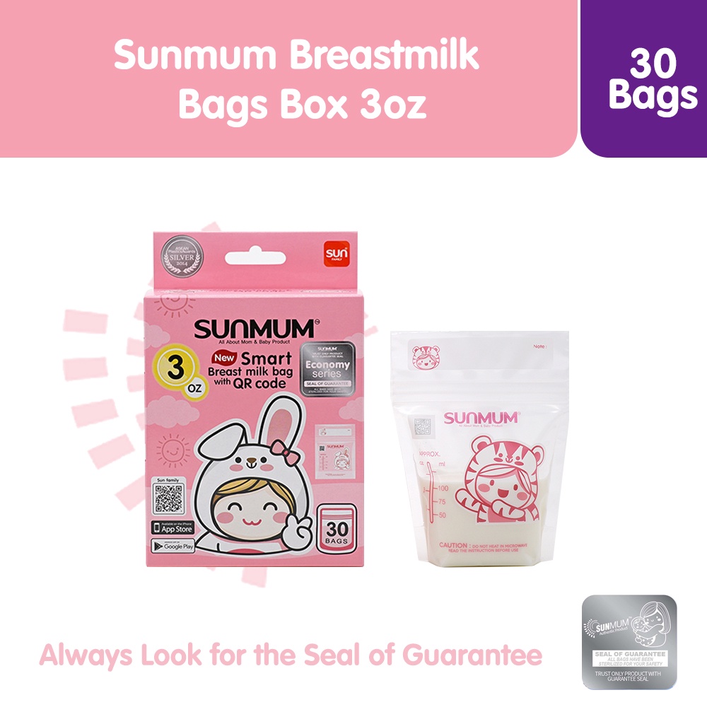SUNMUM Breastmilk Storage Bags 3oz 30 Bags Shopee Philippines