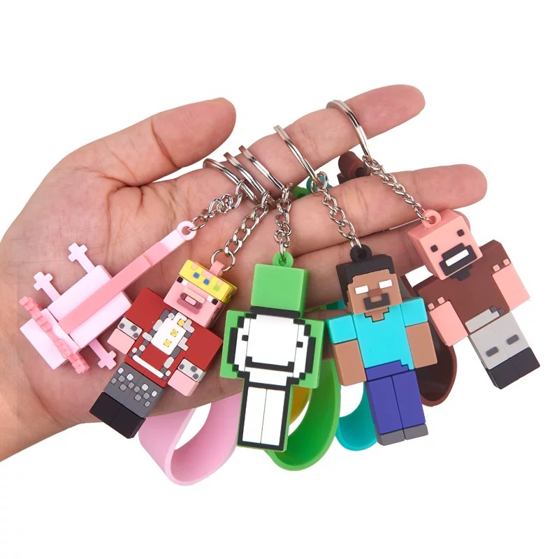 Video Game Minecraft Doll Keychain backpack Car keychain kids birthday ...