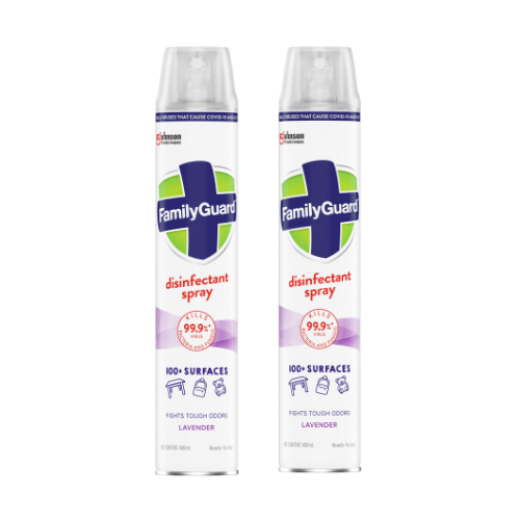 FamilyGuard Disinfectant Room & Multi-Surface Spray Aerosol Lavander ...