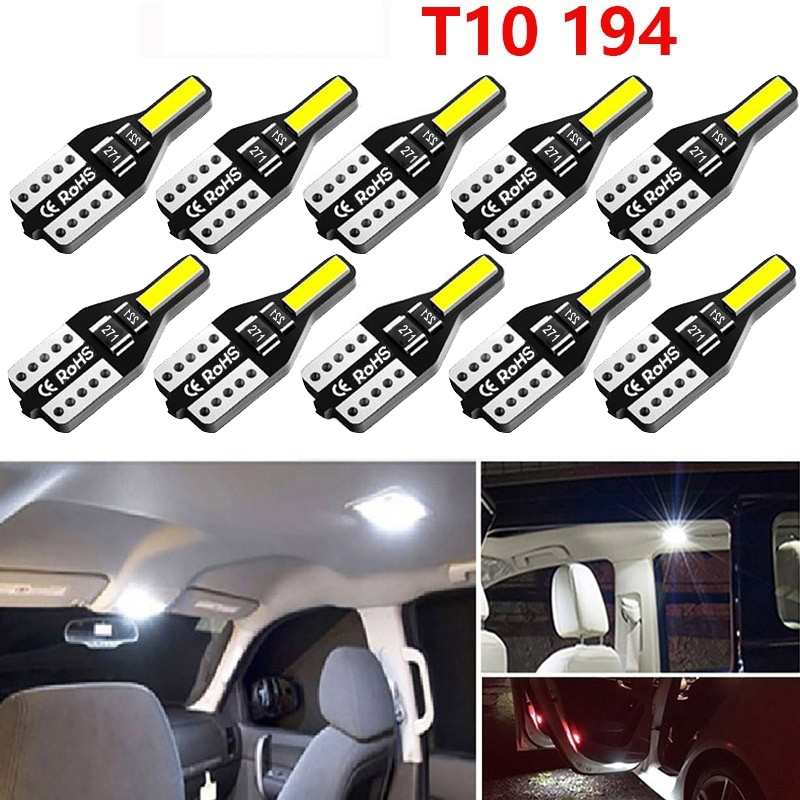 4Pcs YM E-Bright T10 194 168 OSRAM 2SMD 3030 LED Bulbs W5W Wedge Map Dome Light 12V 24V 0.96W White
