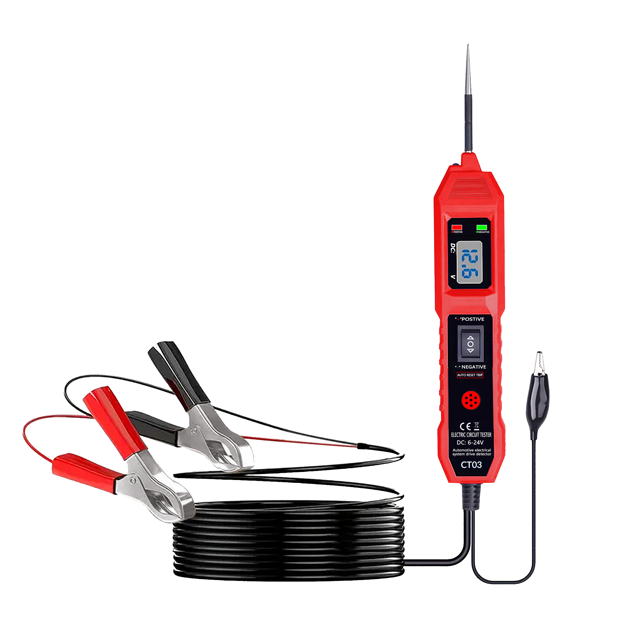 Circuit Tester Automotive, 6V/12V/24V DC Multifunctional Power Tester ...