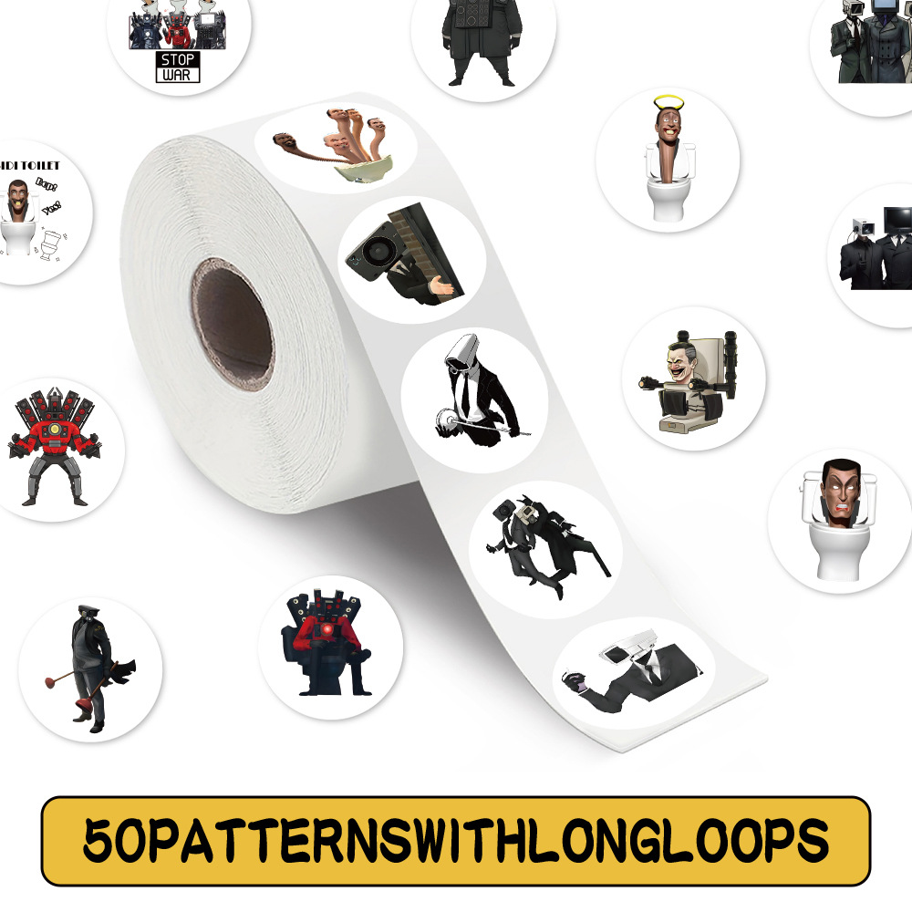Toilet person vs monitor person roll up sticker, personalized and ...