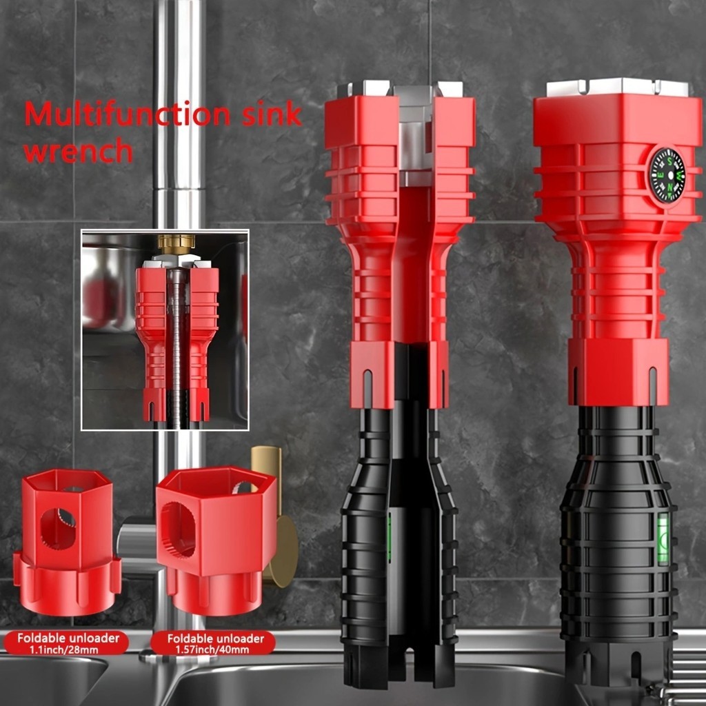 1pc Bathroom & Kitchen Faucet Repair Tool Set - 24-in-1 Flume Wrenches ...