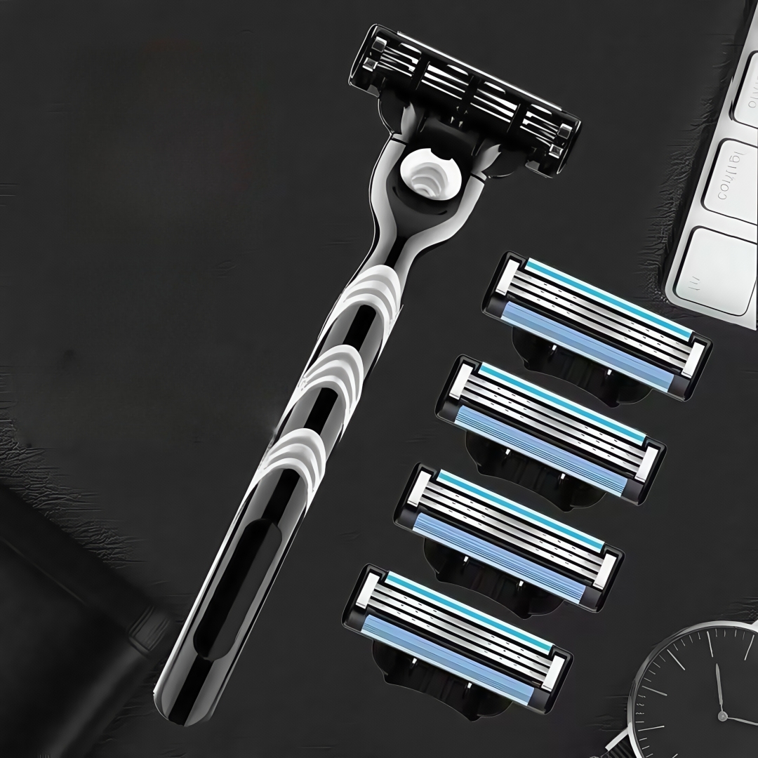 New Men's Mach3 Alloy Handle, 3-Layer Blade Progressive Manual Razor ...