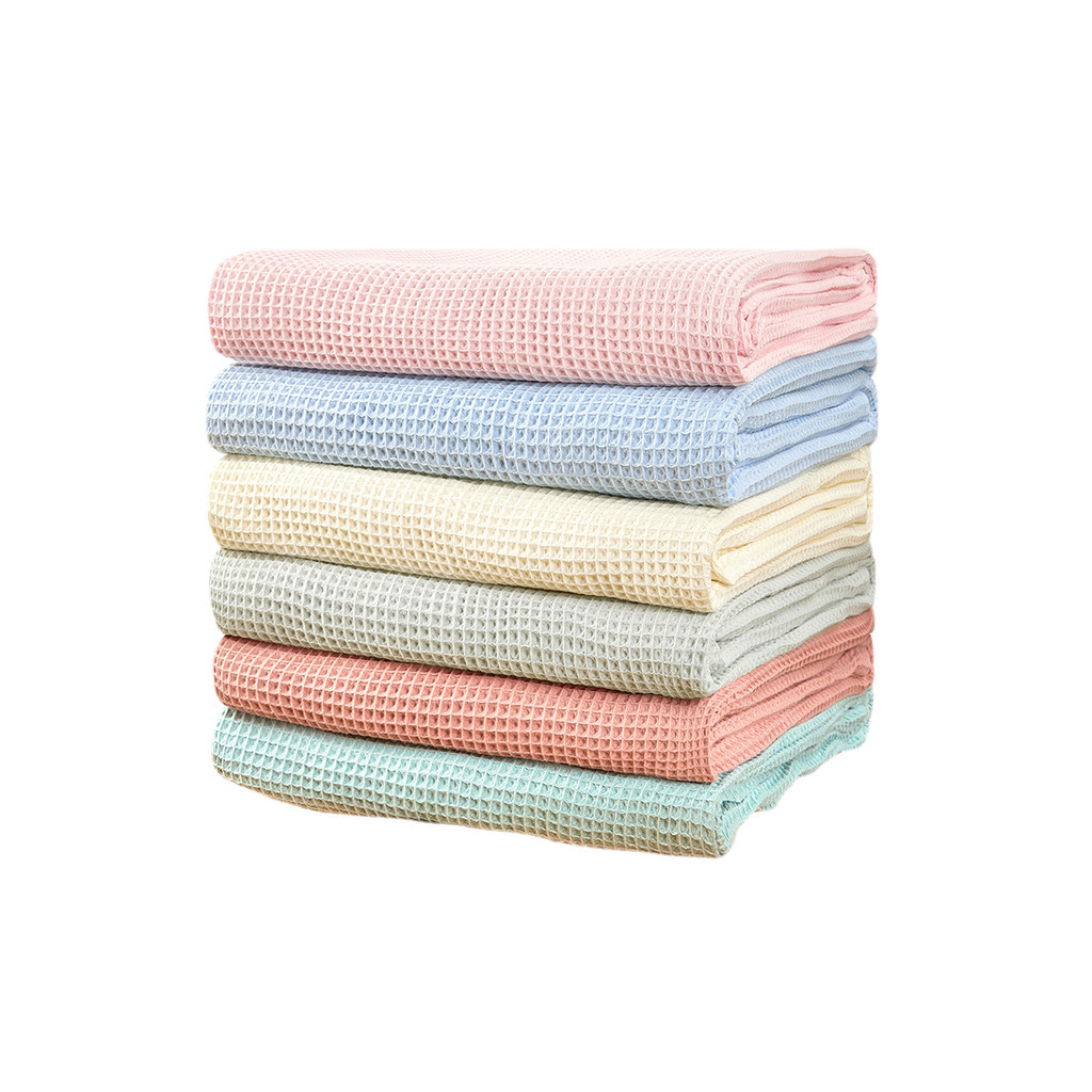 Baby Waffle Blankets Lightweight Washed Soft Breathable Comfortable