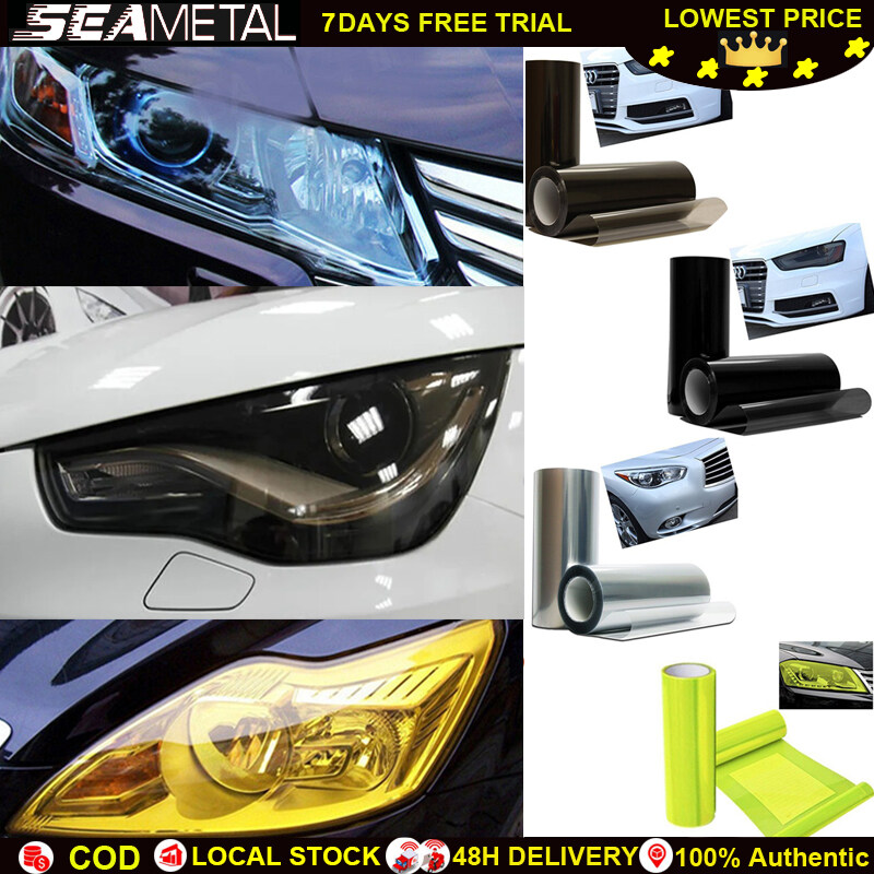 SEAMETAL Car Motorcycle Headlight Tint Film 60x30cm Vinyl Film