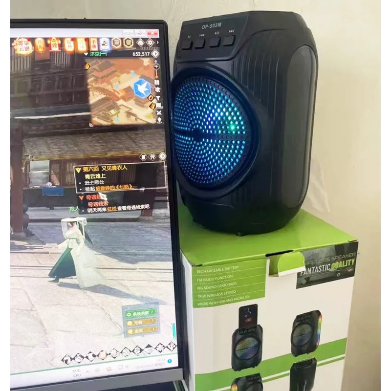 Speaker Output: 30W, 4 Inch Portable Bluetooth Speaker with RGB Light ...