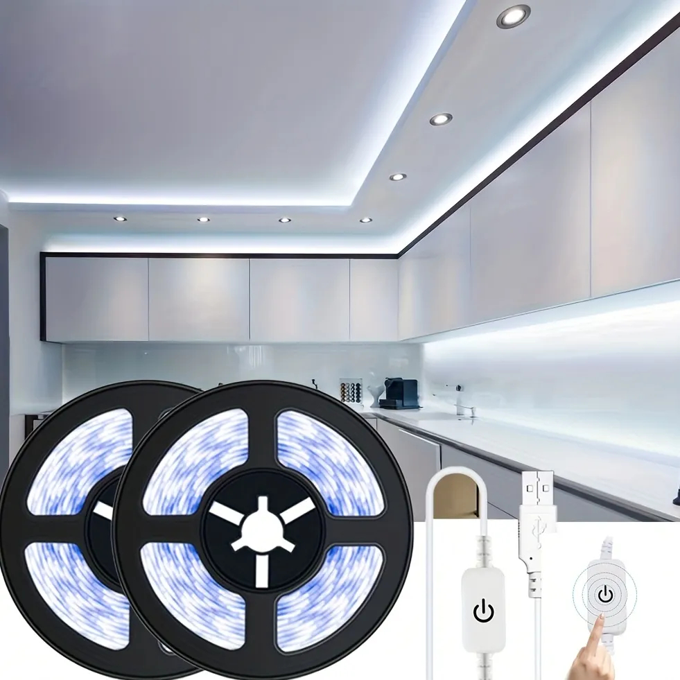 USB LED Strip Light Touch Sensing 5V 2835 LED Flexible Lights Tape ...