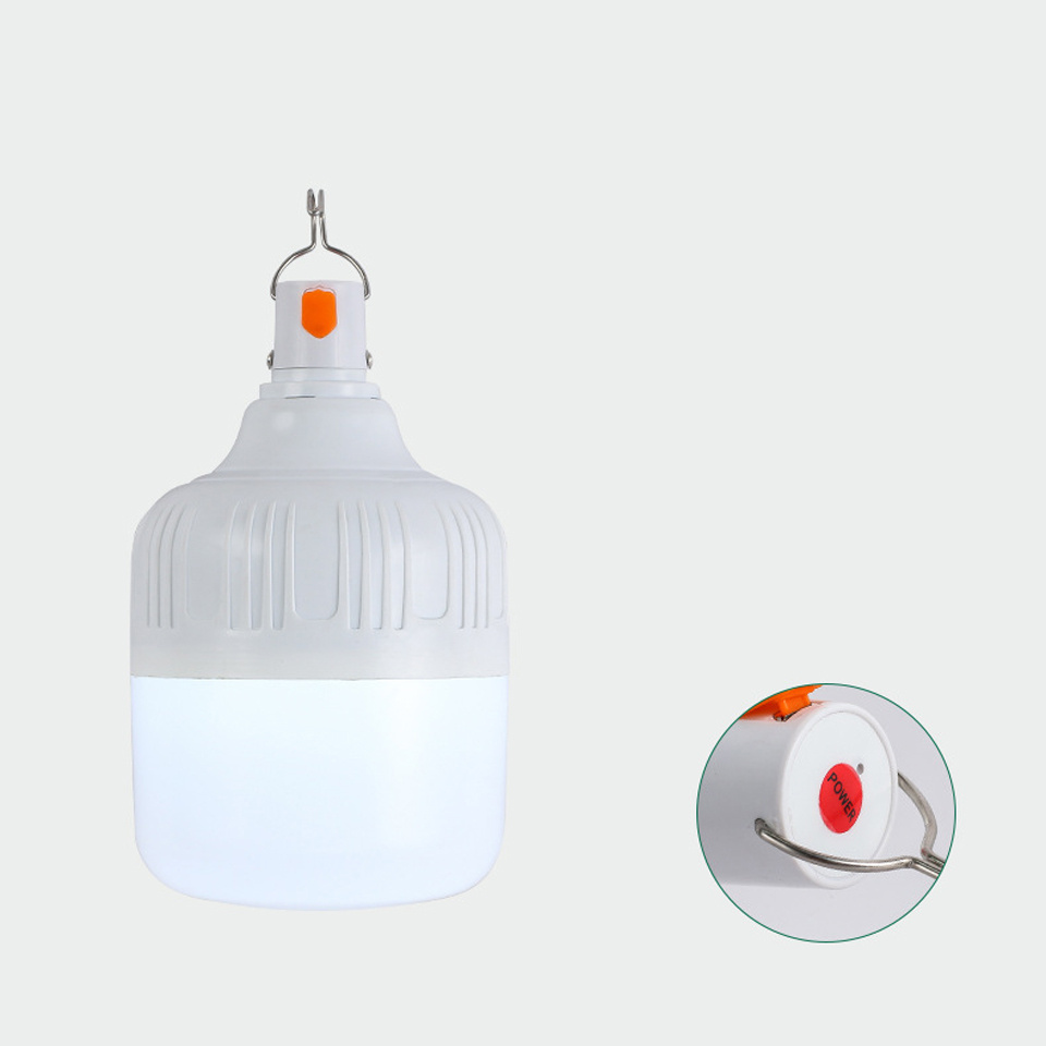 Notfall LED Glühbirne – Wiederaufladbar, 2 Helligkeitsstufen, Mit USB, Für Camping & Zuhause