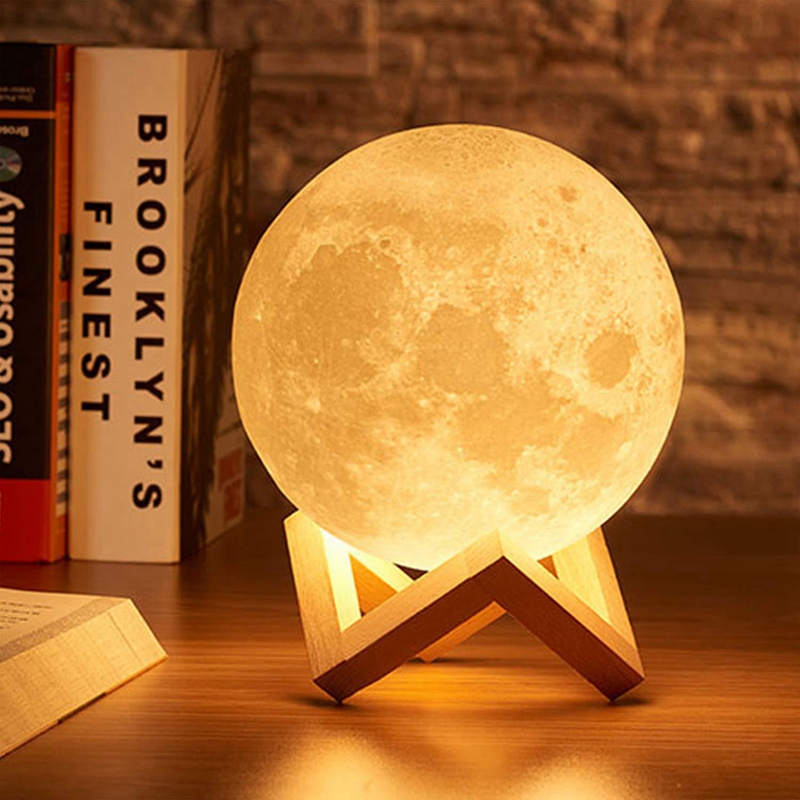 LED Moon Table Lamp Bedroom Decoration Night Lamp Battery operated with