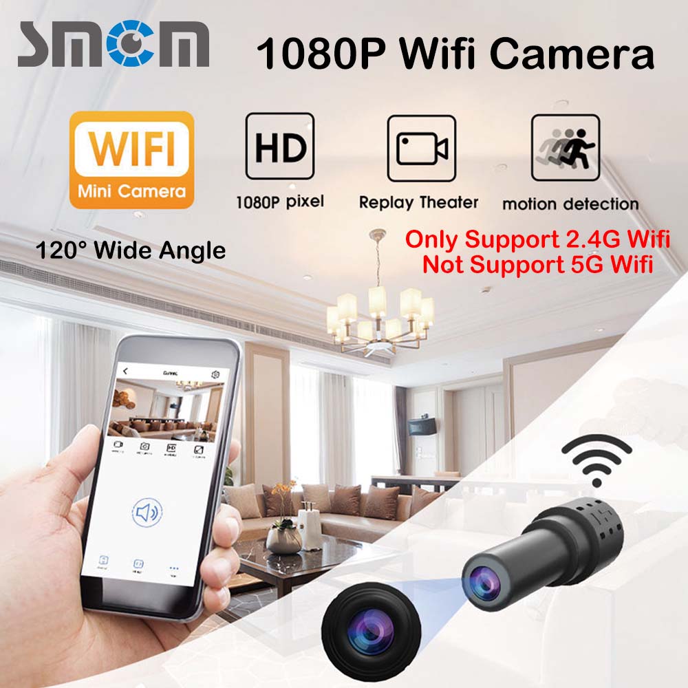 1080p HD Wifi Camera 120 Degree Wide Angle Wireless Connection Camera ...