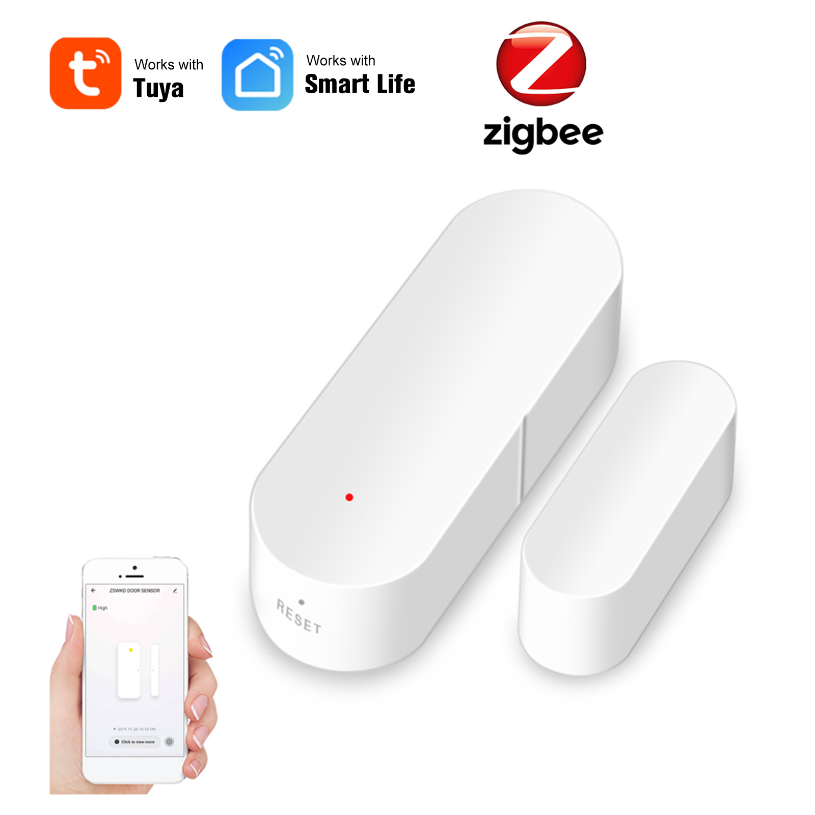 Tuya Smart Wireless Door Window Sensor, ZigBee Magnetic Detector with ...