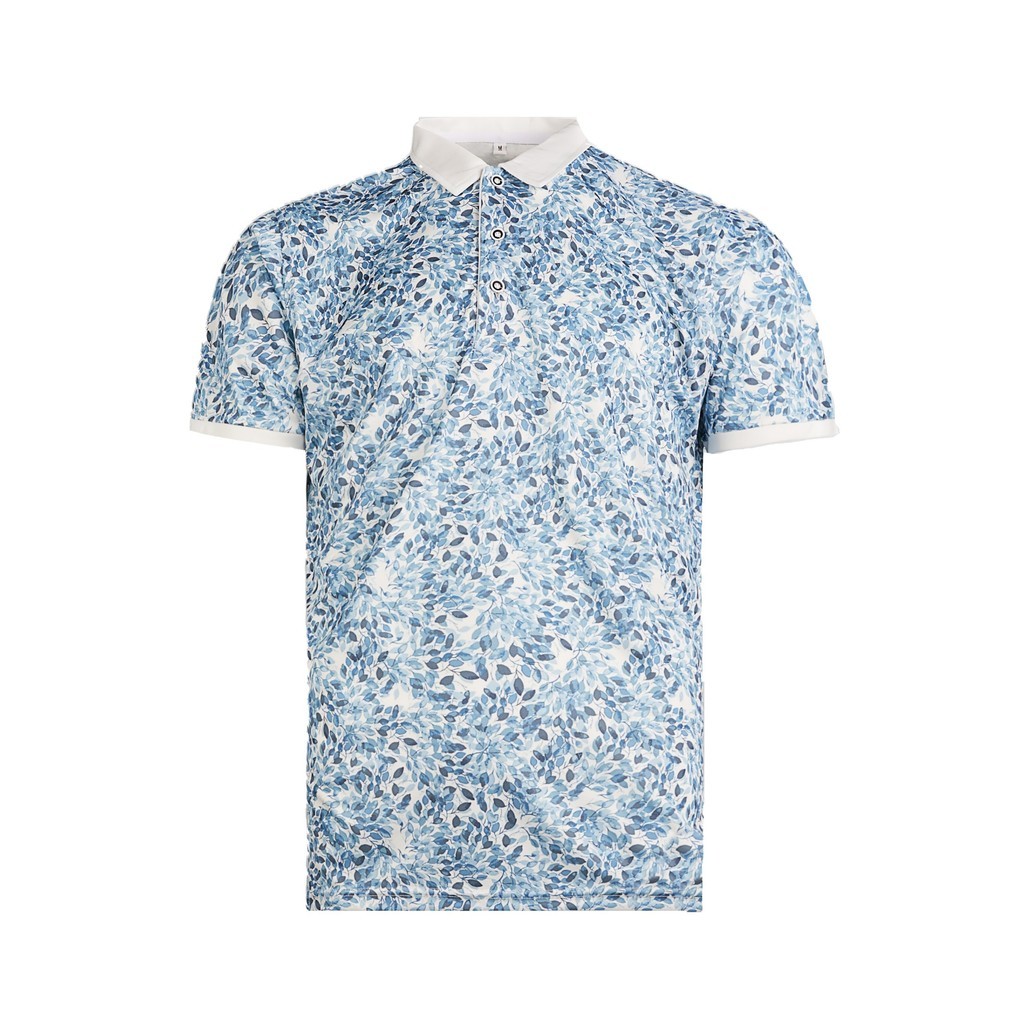‘Blue tiny flower pattern’ Unisex Polo Shirt (AOP)
