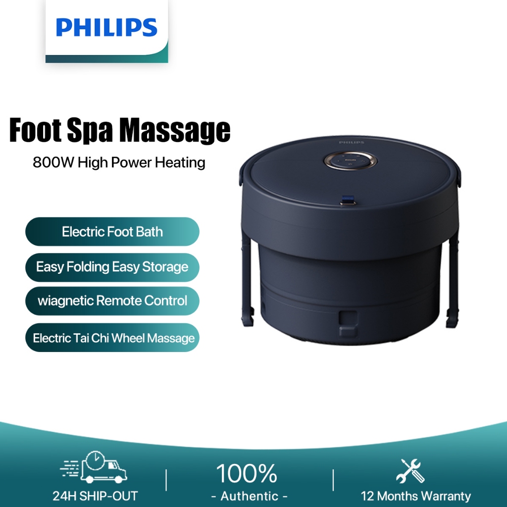 Philips Folding Foot Bath Spa with Remote Control, Heating, Massage ...
