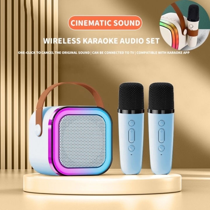 K12 Mini Karaoke Wireless Audio Speaker Bluetooth Microphone Portable ...